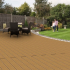 Pardoseala exterior compozit (deck WPC) culoare teak  D-TWPC 2900x150x25 mm