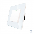 Intrerupator Simplu Mecanic cu Reset / Revenire LUXION cu Rama din Sticla