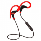 Casti Wireless Techstar® BT200, Bluetooth 4.1 ,HD Audio, Rezistente la Transpiratie, Comenzi pe Fir, Rosu