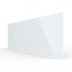 Intrerupator Simplu + Simplu + Simplu cu Touch LIVOLO cu Rama Din Sticla, Standard Italian, 6M