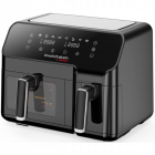Friteuza cu aer cald dubla CookStation by Techwood CS-927, 5.5L + 3.3L, 2700W, 9 programe, 80 - 200°C