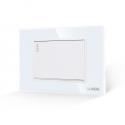 Intrerupator Simplu Mecanic LUXION cu Rama din Sticla, Standard Italian, 3M