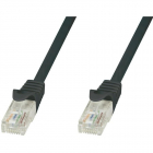 Cablu de rețea patch CCA Cat.5E UTP negru , 0.5m