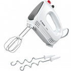 Mixer de mana Bosch MFQ22100, 375W, 4 viteze + Turbo, Alb/Gri