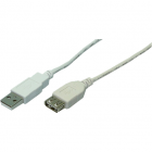 Cablu LogiLink CU0011, USB 2.0 Male - USB 2.0 Female, 3m, Alb