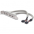 Cablu cu suport, Assmann, USB, Gri
