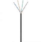 Cablu U/UTP Hank Cat.5E CCA 100m 4 cupluri rigid exterior negru