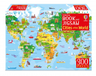 Set Puzzle 300 piese si Carte - Cities of the World