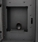 Termosemineu pe peleti Fornello SERENA 25 kw complet echipat cu pompa de circulatie vas de expansiune supapa siguranta telecomanda modul WI-FI integrat culoare Ivory arzator peleti din fonta curatare facila a drumurilor de fum pentru suprafe
