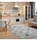 Covor Beenom cu model mandale gri-alb 1013-122