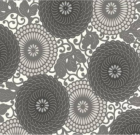 Tapet cu model grafic floral modern in nuante de alb  gri si negru  D759020E