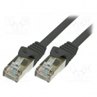 Cablu F/UTP LogiLink Cat.5e 0.25m Negru