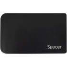 Rack extern pentru HDD / SSD Spacer 2,5 inch, model SPR-25612, tip S-ATA, Negru