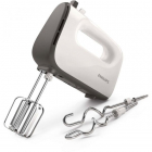 Mixer de mana Philips Viva Collection HR3740/00, 450 W, 5 viteze, Functie Turbo, Alb/Gri