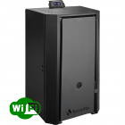 Pachet Centrala pe peleti Fornello EVA B Black 30 KW pompa circulatie vas expansiune Grup siguranta WI-FI buncar tiraj fortat kit evacuare 3.5 ml Clasa A++ recomandat pentru 200 mp Negru