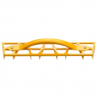 Razuitoare tencuiala Hardex, galben, aluminiu, 45 x 9 cm