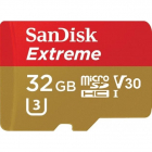 Card memorie SANDISK EXTREME microSDHC SDSQXAF-032G-GN6MA, 32 GB, 100/60 MB/s, A1, C10, V30 UHS-I U3 Mobile