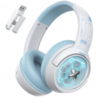 Casti Gaming GT802 Bluetooth / Wireless 2.4Ghz Alb/Albastru Deschis