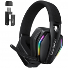Casti Gaming GT826 Wireless 2.4GHz / BT / USB Iluminare RGB Negru
