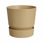 Ghiveci cu rezervor de apa Elho Greenville, plastic, nisip, diametru 25 cm