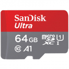 SanDisk Ultra Android microSDXC 64GB + Adaptor SD  + Memory Zone App 100MB/s A1 Class 10 UHS-I
