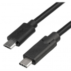 Cablu, Akyga, Micro USB/USB Type-C, 1m, Negru