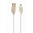 CABLU MICRO USB-B LA USB 2.0 PREMIUM 2M ALB, GEMBIRD CC-USB2R-AMMBM-2M-W