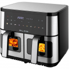 Friteuza cu Aer Cald Dubla Capacitate 9L Putere 2500W Negru/Inox