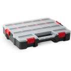 Cutie Organizatoare Stivuibila pentru Suruburi si Accesorii 9-17 Compartimente 270x330x60mm Negru