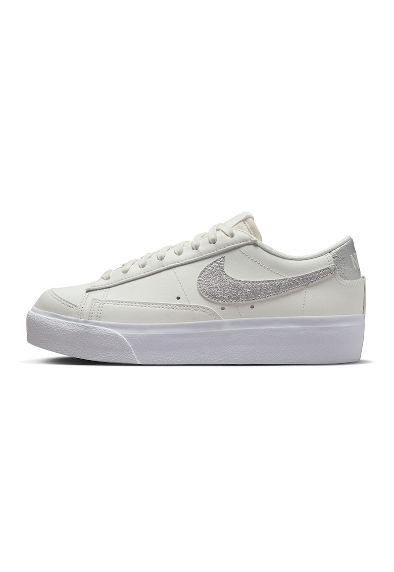 Pantofi sport cu detalii metalizate Blazer - Alb murdar/Argintiu