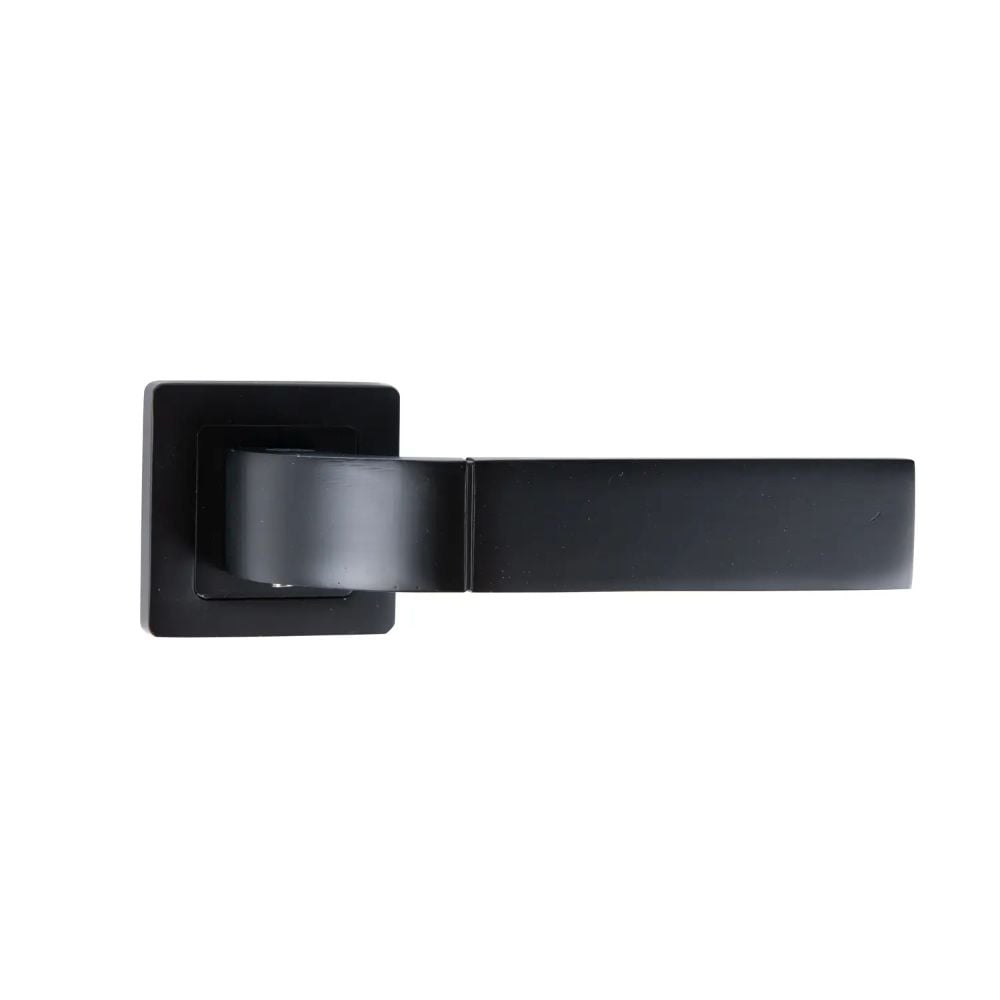 Set manere Yale Bologna, cu rozete wc si cheie incluse, aluminiu, negru mat