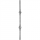 Montant drept, amprentat, 900 x 12 x 12 mm, 2 ornamente