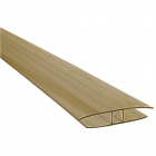 Profil H policarbonat Carboplak, bronze, grosime 6 mm, L= 6 m