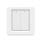 Intrerupator Smart Techstar®, Wireless 2.4GHz, Button cu Revenire, Design Classic, Iluminare LED, 2 Faze, cu NUL, Alb