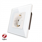 Priza Inteligenta cu Protocol Zigbee si Monitorizare Consum cu Rama Din Sticla LUXION