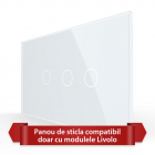 Panou Intrerupator Simplu + Dublu cu Touch LIVOLO din Sticla, Standard Italian – 4M