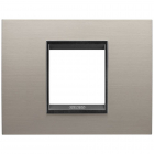 Rama ornament metal 2 module Gewiss Chorus Lux GW16202WS, aluminiu lavy