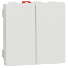 Intrerupator cap scara dublu 10A 2 module Schneider Noua Unica NU321318, alb