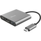 Docking Station Dalyx 3-In-1 USB-C Gri