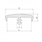 Cant cu profil „T”, PVC, wenge, 100 m