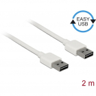 Delock Cable USB AM-AM 2.0 2m Easy-USB White