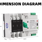 Comutator de transfer, PV, 3P cu sina DIN, comutatoare de selectie automata de transfer cu dubla alim Sinotimer ATS125PV-3P / 0737214300328