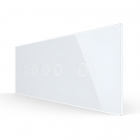 Panou Intrerupator Dublu + Dublu + Simplu cu Touch LIVOLO din Sticla, Standard Italian – 6/7M