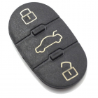 Membrana cauciuc pad cu 3 butoane, Techstar, pentru cheie auto Audi TT A3 A4 A6 A8, echiv OE 4D0837231