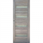 Usa interior celulara cu geam Pamate U76, reversibila, MDF, gri, toc fix, 200 x 80 x 3.5 cm