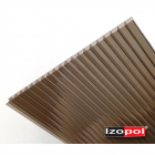 Placa policarbonat Izopol GF, bronz, grosime 4 mm, 2 x 1.05 m
