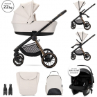 Carucior Set 3 in 1 Bianca Cos Landou Individual Cosulet Auto Aria Luxe Inclus Cadru din Aluminiu pana la 22Kg Pink