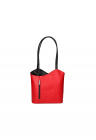 Rucsac de piele cu imprimeu piele de strut - Rosu inchis