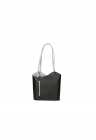 Rucsac de piele cu imprimeu piele de strut - Negru/Gri deschis