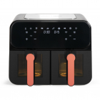 Resigilat!Friteuza cu aer cald dubla Livoo DOC316, 9L (2x4.5L), 2400W, 7 programe